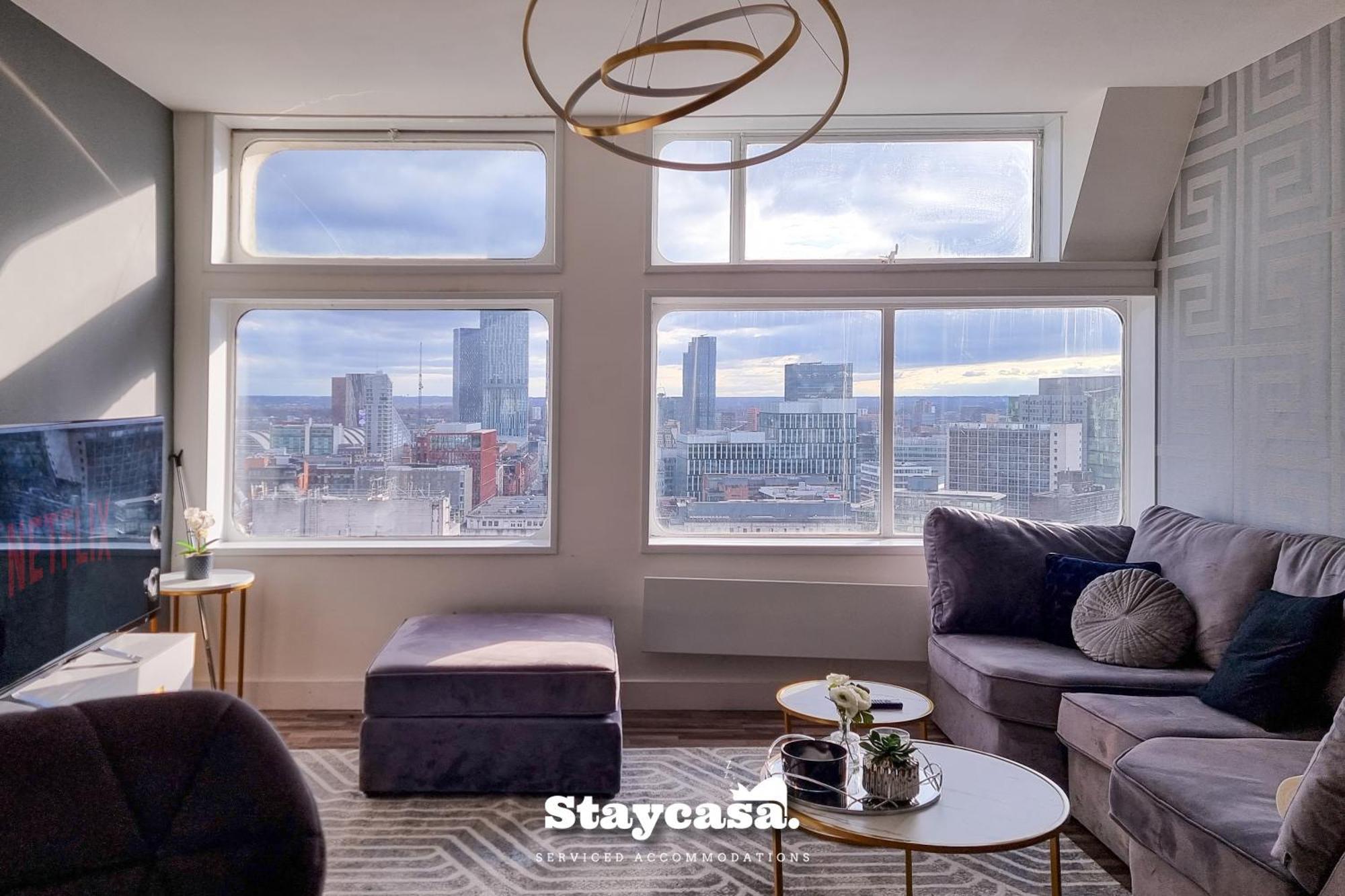 Luxury Penthouse Manchester Skyline 23Rd Floor Eksteriør billede