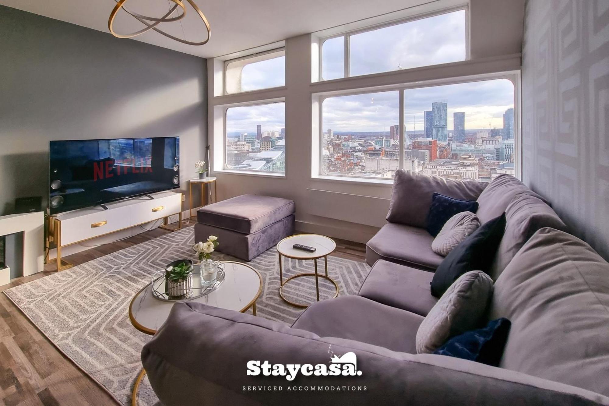 Luxury Penthouse Manchester Skyline 23Rd Floor Eksteriør billede